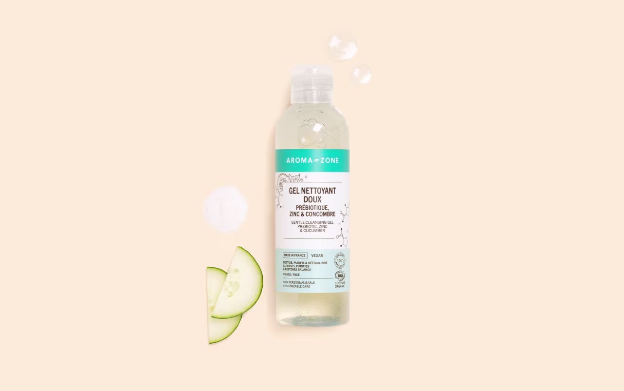 Gel Nettoyant Prébiotique, Zinc & Concombre